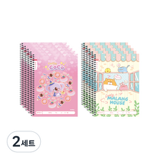 ibis 女童用國小輕薄聽寫筆記本 2款 x 5入組 CR11765, 2套, 無尾熊, 窗戶