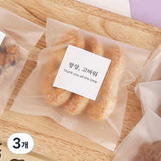 중앙패키지 OPP 쿠키 봉투 반투명 10 x 12 cm, 100개입, 3개