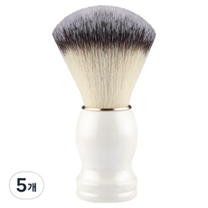 Greenuer 簡約理髮店刮鬍刷 白色, 5個, 1入