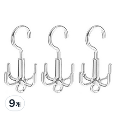 모나코올리브 크롬 4구 스카프 걸이, 실버, 9개