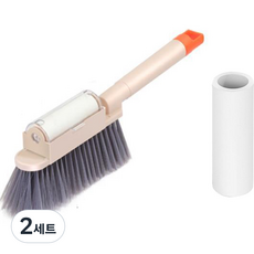 꼬까 먼지 제거 멀티 브러쉬 리필 크리너 1롤 세트, 베이지, 2세트