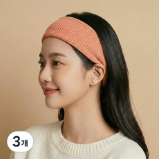 라라듀 탄성 스포츠 헤어밴드, 오렌지, 3개