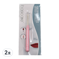 Basicare 耳垢清潔器，適用於乾性和濕性耳垢, 2支, 1支