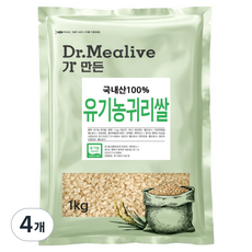 밀리브 국내산 유기농 귀리쌀, 1kg, 4개