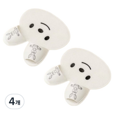 리온하임 풋브러쉬 발세척매트 화이트, 1개입, 4개, 450g