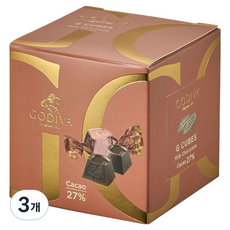 고디바 지큐브 밀크 초콜릿 7개입, 56g, 3개