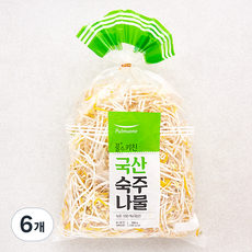 풀스키친 국산 숙주나물, 500g, 6개