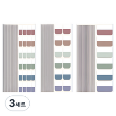 어픽 대용량 인덱스 스티커 메모지 레트로 대 60p + 중 120p + 소 240p 세트, 3세트