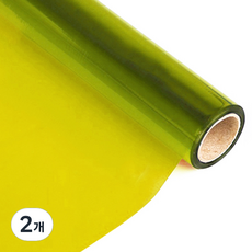 PVC膜 加厚玻璃紙 透明黃色 0.3 x 950 x 500 mm 2片, 2個