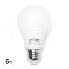 KUMHO Beongaepyo Bayon LED燈泡 12W 白色, 燈泡色, 6個