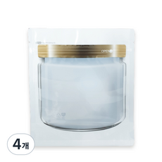 생활을그리다 유리병 디자인 육수저장팩 15 x 18 cm 400ml 50p, 4개