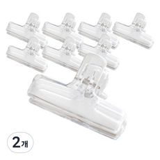 만들하비 투명 북클립 집게 01 화이트, 대, 8개입, 2개