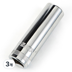 사타 12.5mm 육각 롱 소켓 19mm 13410, 3개