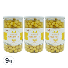 짱죽 헬로 까까짱 라이스 퍼프 아기 과자, 바나나, 9개, 50g