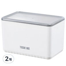 UNHAVE 簡約衛生紙架盒, 2個, 01 白色
