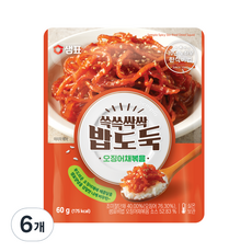 샘표 쓱쓱싹싹 밥도둑 오징어채볶음, 60g, 6개