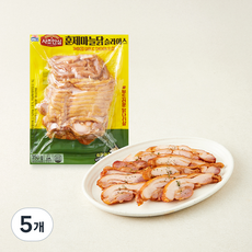 사조안심 훈제마늘닭 슬라이스, 350g, 5개
