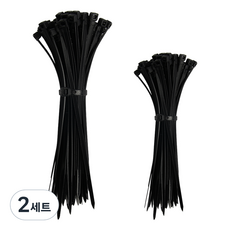 i-MATE 束線帶 黑色 大 100入+中 100入組, 2組