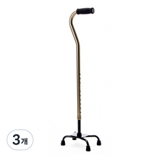 마키테크코리아 실버 4발 지팡이 OT-003, 무광택실버, 3개