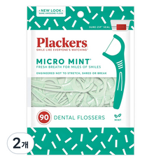 plackers 派樂絲 微涼薄荷牙線, 8cm, 90入, 2個