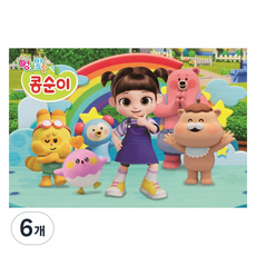 UNICORN 엉뚱발랄 콩순이 판 퍼즐, 6개, 77피스