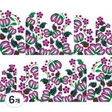Meiron全指甲花朵1 水性貼紙, 09 WA0350, 6個