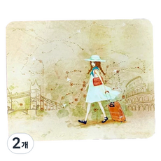Misoroun 現代簡約滑鼠墊 4mm, L005, 2個