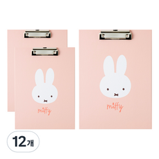 스튜디오에잇 미피 캐릭터 클립보드 223 x 313 mm, 핑크, 12개