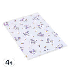 BUTTERSHOP Milk Cat L型資料夾 蓬鬆魔法, 透明, 4個