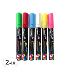 DOnG-A Pms New Light 螢光白板筆 6色組, 混合色, 2套