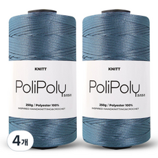 니뜨 폴리폴리 뜨개실 250g, 4개, 데님