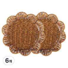 Market Pio 廚房花朵仿藤多用途籃, 6個, 款式 1