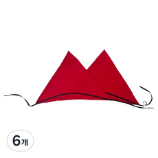 부용 업소용 두건, 레드, 6개