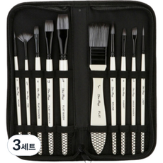 Abern水彩筆 白色 灰色 10種組, 3組, 9.9 x 23.2cm