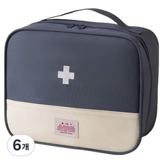아늑공간 가정 휴대용 응급처치 구급파우치 다크 네이비 대형, 6개