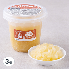 국내산 다진마늘, 200g, 3통