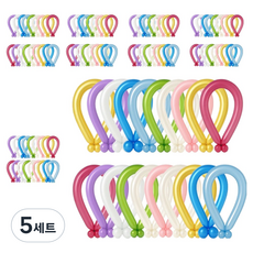피앤비유니티 요술풍선 100입 세트, 17 펄 혼합9색, 5세트