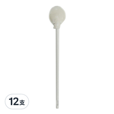 彎折刷頭杯刷, 12支, 白色