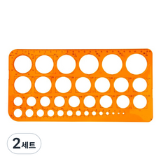 MaDaKkuMi 彩色圖形圓形尺 25cm, 05 橘色(圓形尺), 2套