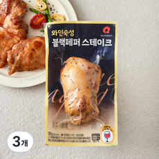 마니커에프앤지 와인숙성 블랙페퍼 스테이크, 120g, 3개