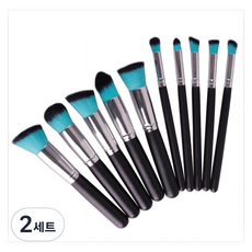 리빙조이 조이뷰티 메이크업 브러쉬세트 L221, 블루, 2세트