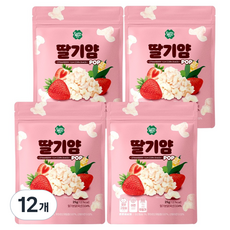 룰루맘 딸기얌 과자, 25g, 12개, 혼합맛(딸기/요거트)