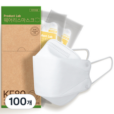 프로덕트랩 합리적인 마스크 소형 KF80, 1개입, 100개, 화이트