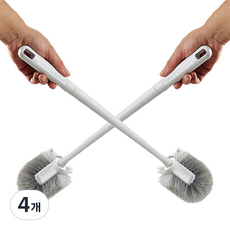 Maket Gamseong Clean & 半圓形馬桶刷, 4個, 白色