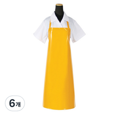 Eiaenji 雙面塗層防水圍裙 中, 黃色, 6個