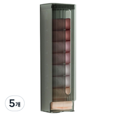 CMK無打孔內衣襪子透明分配器 小, 炭灰色, 5個