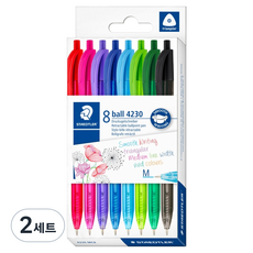 STAEDTLER 施德樓 4230 原子筆 8種套組 1mm, 2套, 混色