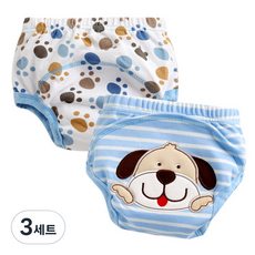 조이멀티 배변훈련팬티 2입, C 멍멍이(블루), 3세트
