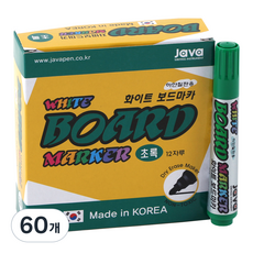 자바펜 화이트보드마카, 초록, 60개