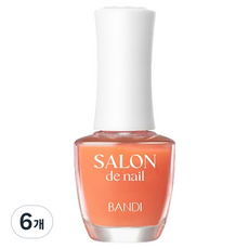 반디BANDI 살롱 드 네일 매니큐어, 7ml, SH608 멜로우 선셋, 6개